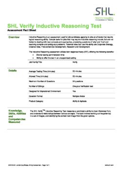 Verify Inductive Reasoning Test