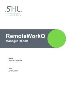 RemoteWorkQ - Manager Report